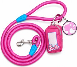 Buckle-Down Mattel Embellishment Dog Leash with Waste Bag Dispenser, Pink, 4.5-ft long, 2.5-in wide slide 1 of 5