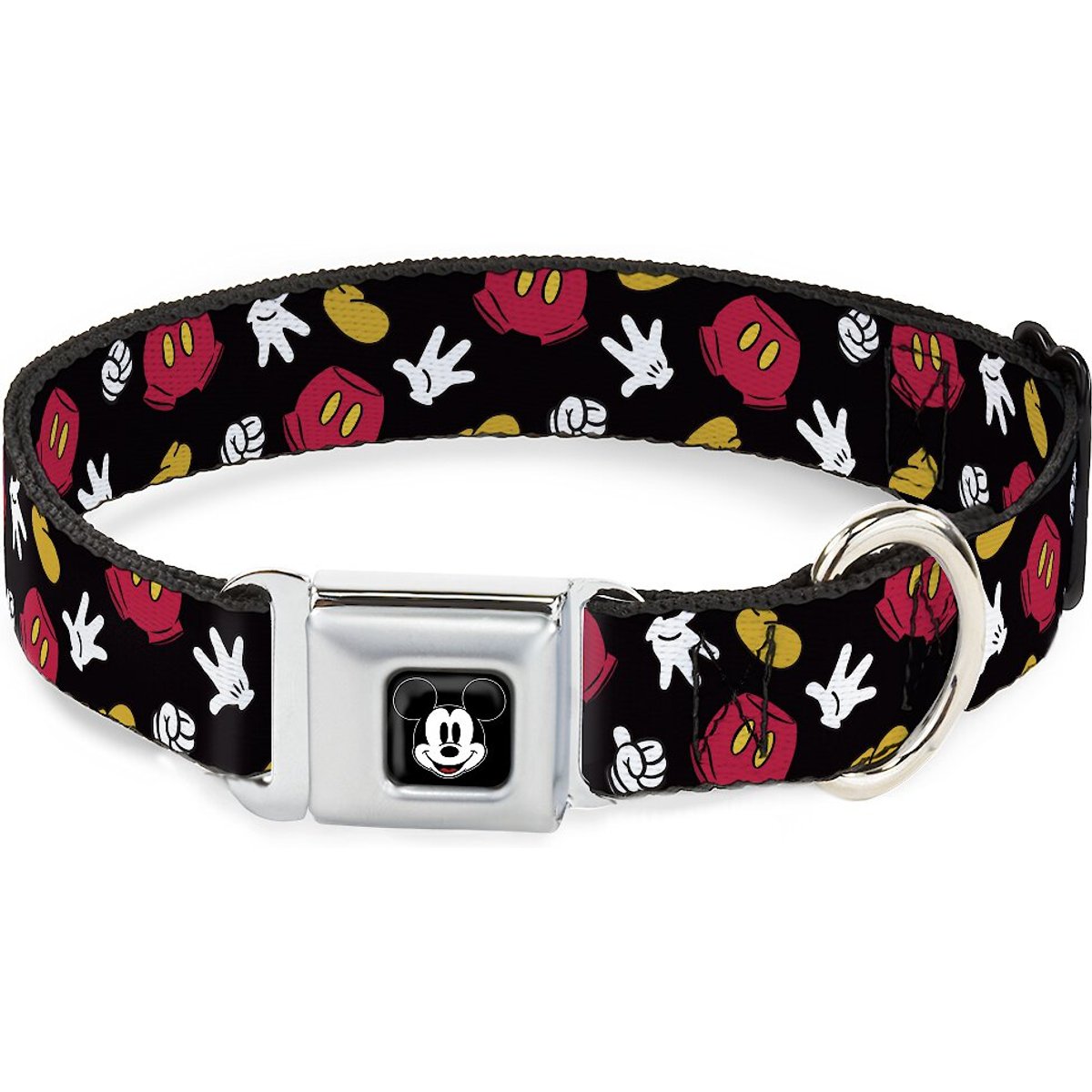 Buckle-Down Mickey Mouse Costume Dog Collar, Large