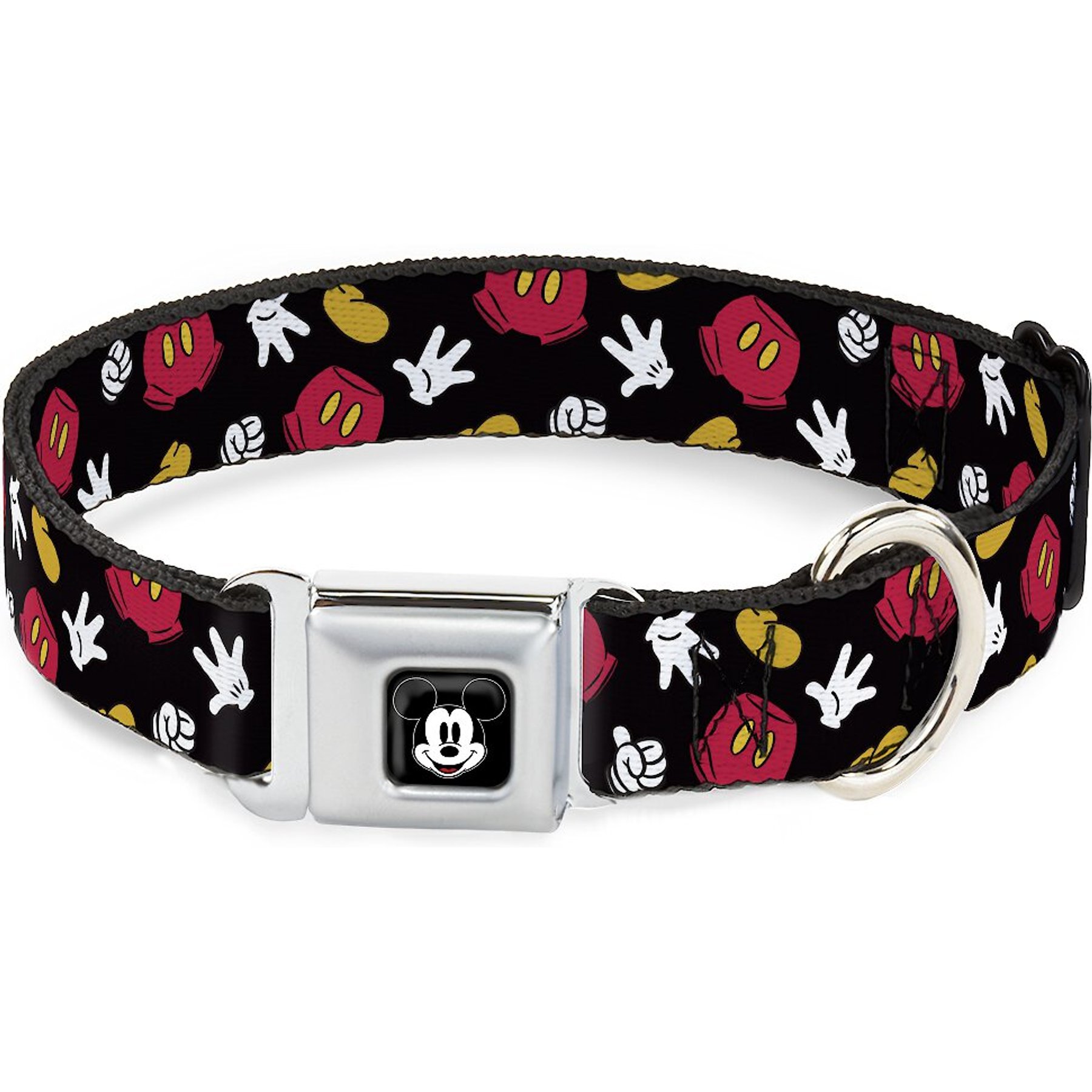 Buckle-Down Mickey Mouse Costume Dog Collar, Large