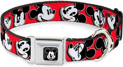 Buckle-Down Mickey Mouse Dog Collar, Wide-Small