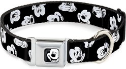 Buckle-Down Mickey Mouse Expressions Scattered Dog Collar, Large