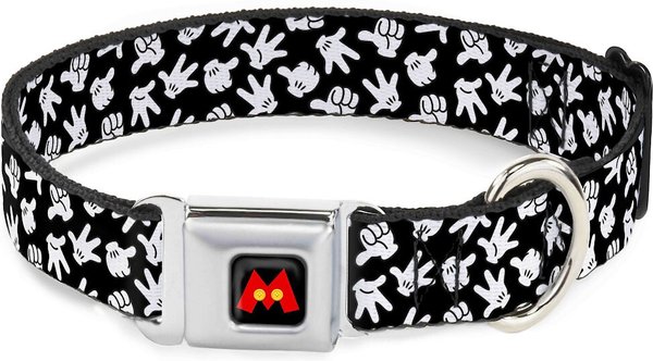 BUCKLE-DOWN Mickey Mouse Hand Gestures Polyester Dog Collar, Large - Main Image
