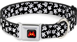 Buckle-Down Mickey Mouse Hand Gestures Polyester Dog Collar, Small: 9.5 to 13-in neck, 1-in wide slide 1 of 9