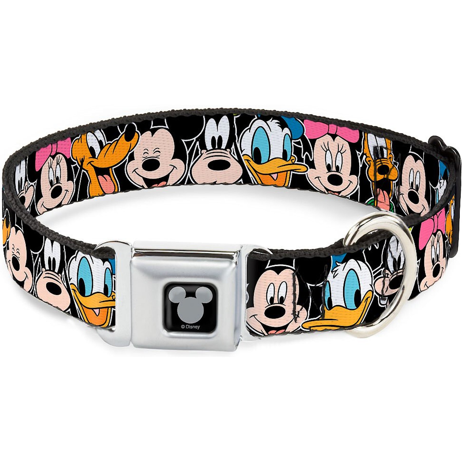 Buckle-Down Mickey Silhouette Dog Collar, Wide-Medium