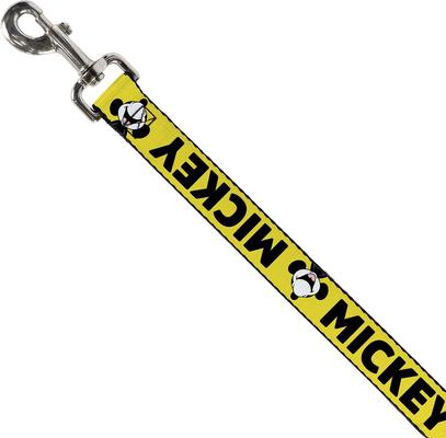 Show full view: Buckle-Down Mickey Smiling Polyester Standard Dog Leash, Medium: 6-ft long, 1-in wide slide 2 of 4