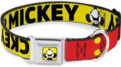 Buckle-Down Mickey Smiling Up Pose Polyester Dog Collar, Large Wide: 18 to 32-in neck, 1.5-in wide