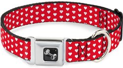 Buckle-Down Mini Hearts Dog Collar, Wide-Large