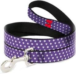 Buckle-Down Minnie Mouse Bow Polyester Standard Dog Leash, Medium: 6-ft long, 1-in wide
