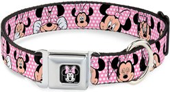 Buckle-Down Minnie Mouse Polyester Dog Collar, Medium Wide: 16 to 23-in neck, 1.5-in wide
