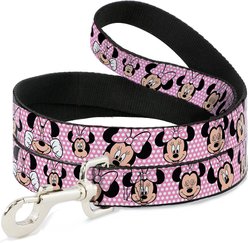 Buckle-Down Minnie Mouse Polyester Standard Dog Leash, Medium: 6-ft long, 1-in wide