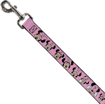 Show full view: Buckle-Down Minnie Mouse Polyester Standard Dog Leash, Small: 4-ft long, 1-in wide slide 2 of 4