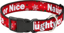 Buckle-Down Naughty Or Nice Dog Collar, Medium