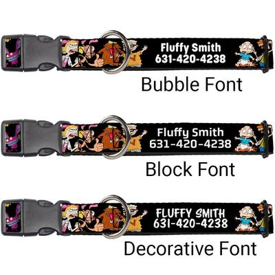 Show full view: Buckle-Down Nick 90's Polyester Personalized Dog Collar, Large slide 2 of 7