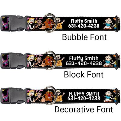 Show full view: Buckle-Down Nick 90's Polyester Personalized Dog Collar, Small slide 2 of 7