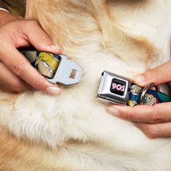 Buckle-Down Nickelodeon 90's Polyester Seatbelt Buckle Dog Collar, Large: 15 to 26-in neck, 1-in wide slide 2 of 9