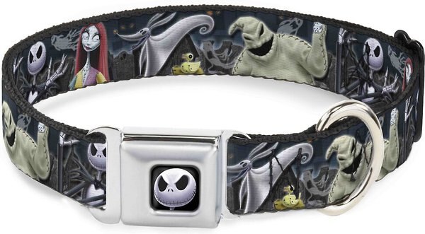 Dog Collars Jack Skellington Collar Disney Designer Pet Collar Jack Skellington In Cemetery W/ Ghosts