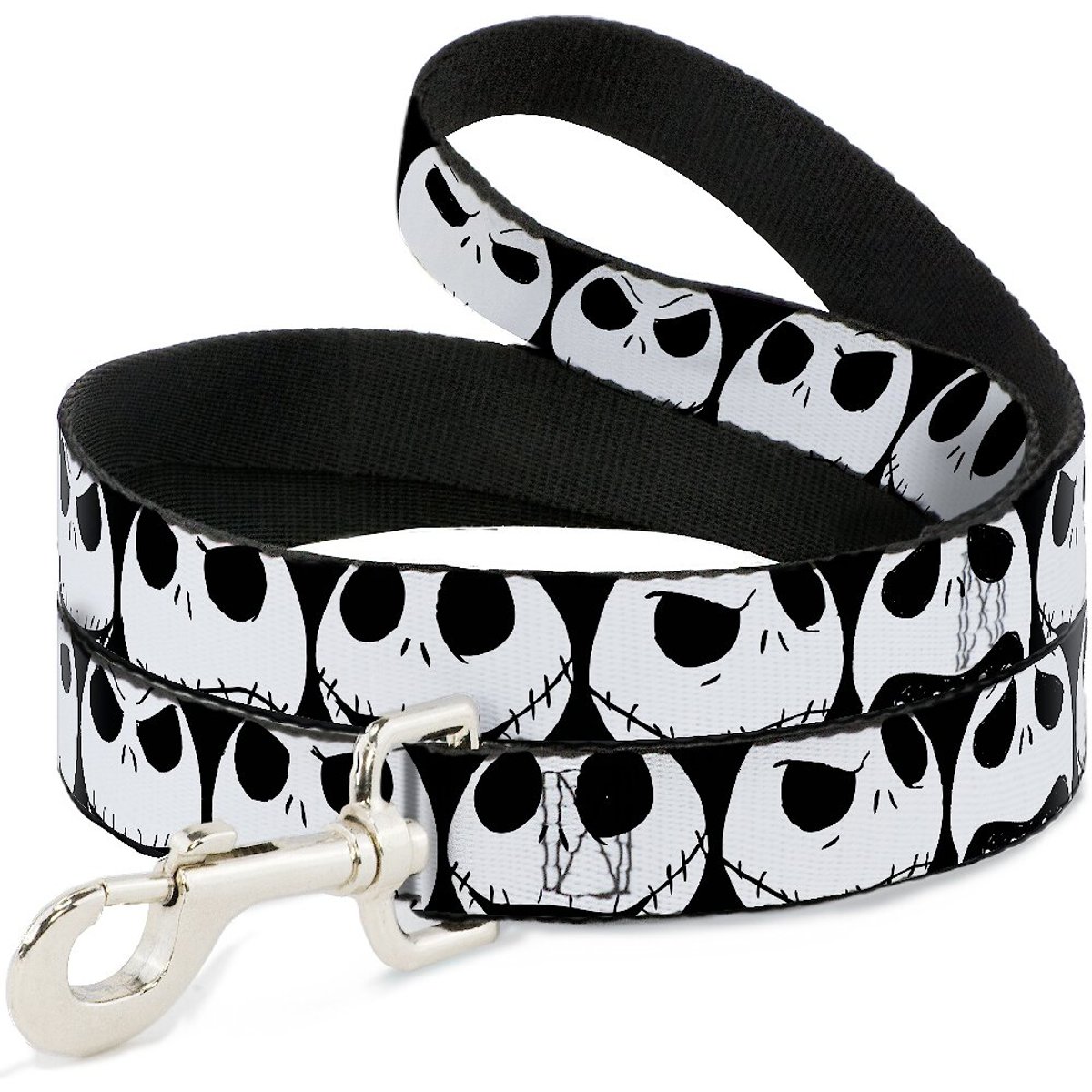 Buckle-Down Nightmare Before Christmas Jack Expressions Polyester Standard Dog Leash, Small: 4-ft long, 1-in wide