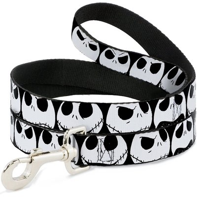 Buckle-Down Buckle-Down Nightmare Before Christmas Jack Expressions Polyester Standard Dog Leash, Small: 4-ft long, 1-in wide