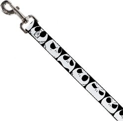 Buckle-Down Nightmare Before Christmas Jack Expressions Polyester Standard Dog Leash, Small: 4-ft long, 1-in wide slide 2 of 4