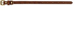 Buckle-Down Paramount Network Dutton Ranch Yellowstone Vegan Leather Dog Collar, Brown, X-Small: 6 to 9-in neck, 0.38-in wide slide 2 of 3