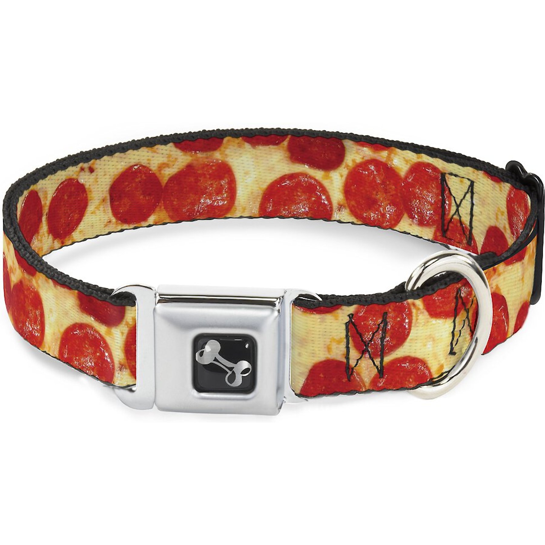 Buckle-Down Pepperoni Pizza Dog Collar, Large