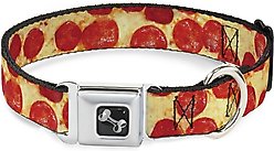 Buckle-Down Pepperoni Pizza Dog Collar, Wide-Medium