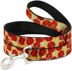 Buckle-Down Pepperoni Pizza Vivid Dog Leash