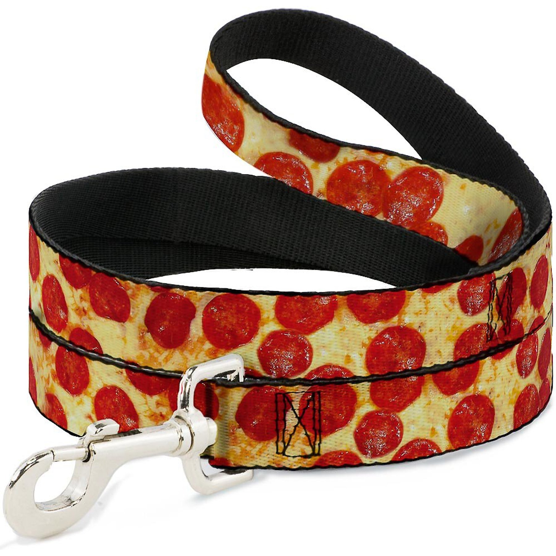 Buckle-Down Pepperoni Pizza Vivid Dog Leash
