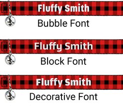 Buckle-Down Personalized Breakaway Cat Collar with Bell, Buffalo Plaid slide 2 of 2