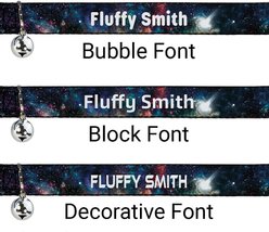 Buckle-Down Personalized Breakaway Cat Collar with Bell, Galaxy Collage slide 2 of 2