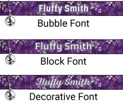 Buckle-Down Personalized Breakaway Cat Collar with Bell, Hibiscus Collage slide 2 of 2