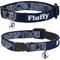 Show in main carousel: Buckle-Down Personalized Breakaway Cat Collar with Bell, Paisley Blue & White slide 1 of 2