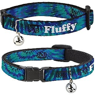 Buckle-Down Personalized Breakaway Cat Collar with Bell, Tie Dye slide 1 of 2