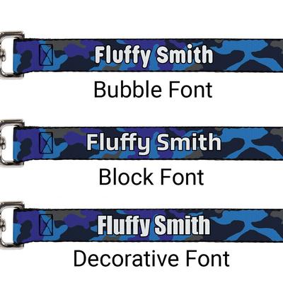 Show full view: Buckle-Down Personalized Dog Leash, Blue Camo slide 2 of 2