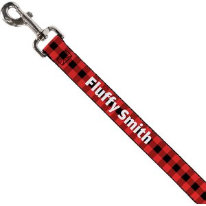 Buckle-Down Personalized Dog Leash, Buffalo Plaid