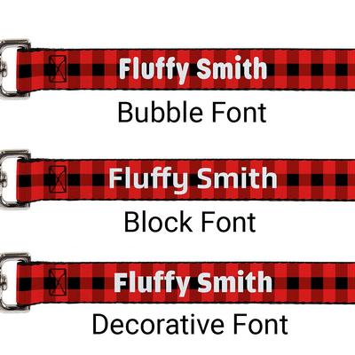Show full view: Buckle-Down Personalized Dog Leash, Buffalo Plaid slide 2 of 2