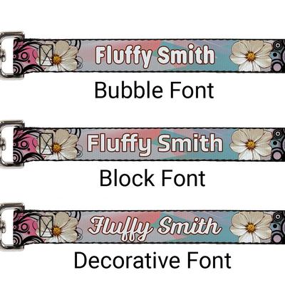 Show full view: Buckle-Down Personalized Dog Leash, Flowers & Filigree slide 2 of 2