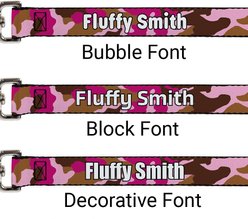 Buckle-Down Personalized Dog Leash, Pink Camo slide 2 of 2