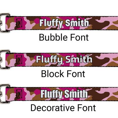 Show full view: Buckle-Down Personalized Dog Leash, Pink Camo slide 2 of 2