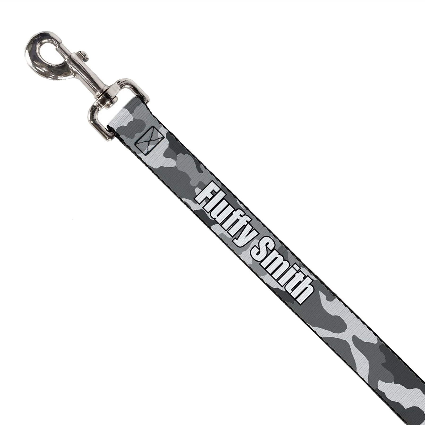 Buckle-Down Personalized Dog Leash, White Camo