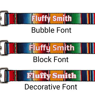 Show full view: Buckle-Down Personalized Dog Leash, Zarape Vertical Stripe slide 2 of 2