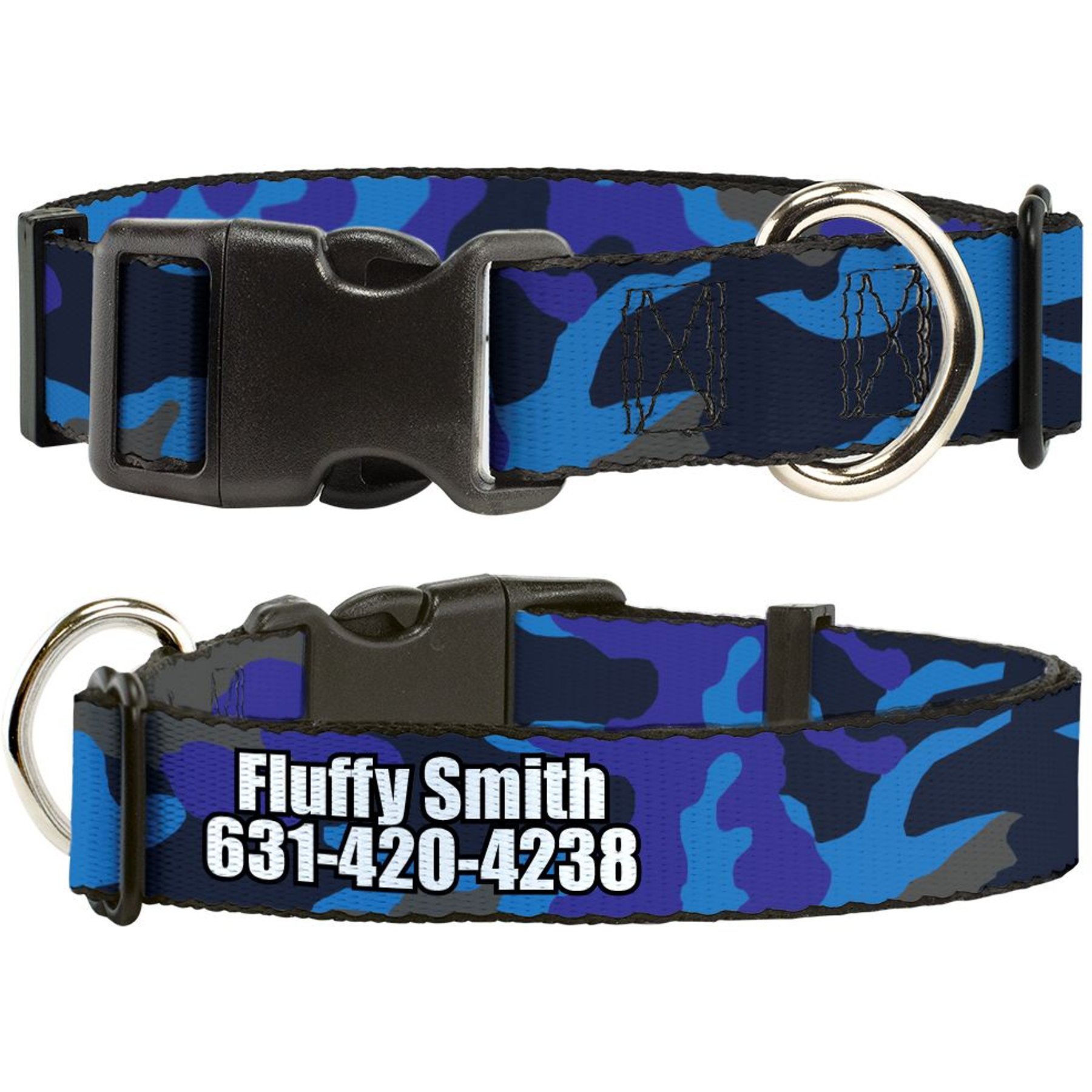 Buckle-Down Polyester Personalized Dog Collar