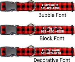 Buckle-Down Polyester Personalized Dog Collar, Buffalo Plaid, Large slide 2 of 7