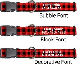 Buckle-Down Polyester Personalized Dog Collar, Buffalo Plaid, Small slide 2 of 7