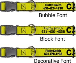 Buckle-Down Polyester Personalized Dog Collar, Caution, Small slide 2 of 7