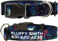 Buckle-Down Polyester Personalized Dog Collar, Galaxy Collage, Small