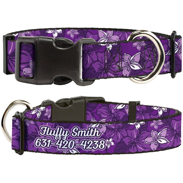 Buckle-Down Polyester Personalized Dog Collar, Galaxy Collage