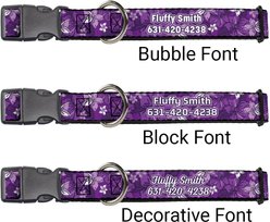 Buckle-Down Polyester Personalized Dog Collar, Hibiscus Collage, Large slide 2 of 7