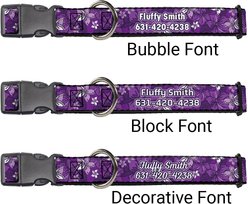 Buckle-Down Polyester Personalized Dog Collar, Hibiscus Collage, Small slide 2 of 7
