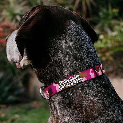 Show full view: Buckle-Down Polyester Personalized Dog Collar, Pink Camo, Small slide 3 of 8